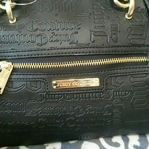Juicy Couture Wordplay Black Embossed Handbag